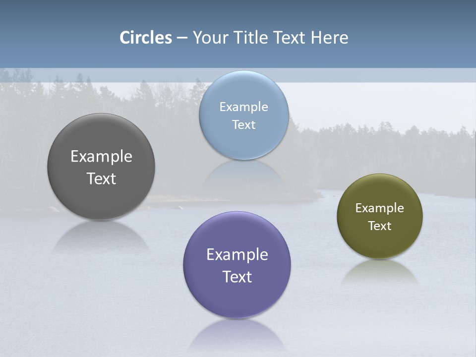 A Large Body Of Water Surrounded By Trees PowerPoint Template