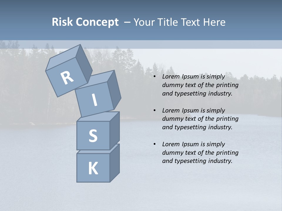 A Large Body Of Water Surrounded By Trees PowerPoint Template