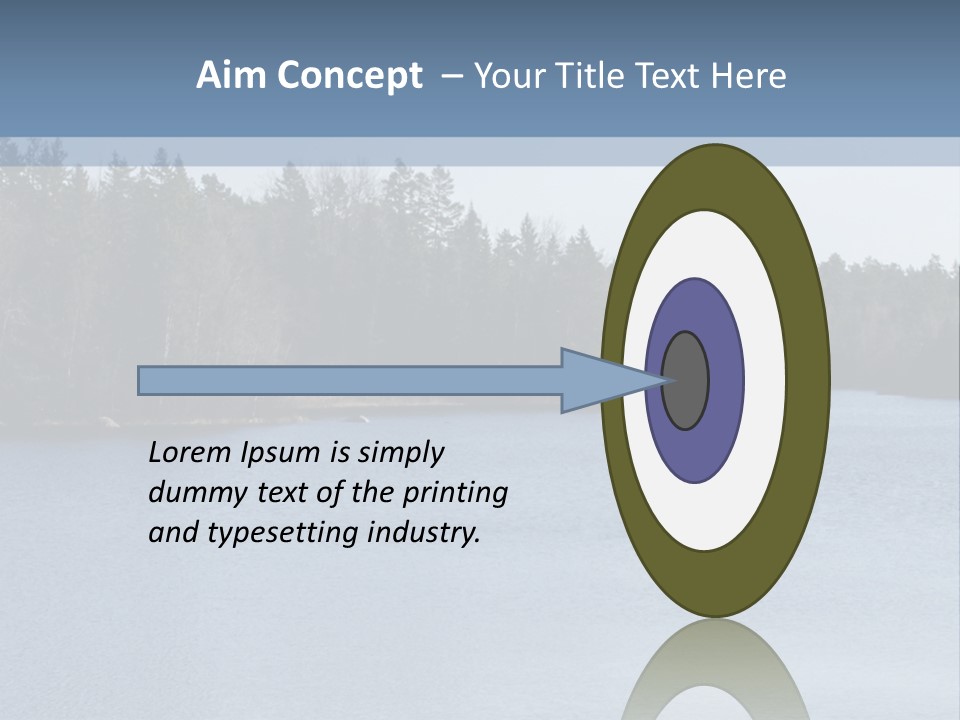 A Large Body Of Water Surrounded By Trees PowerPoint Template