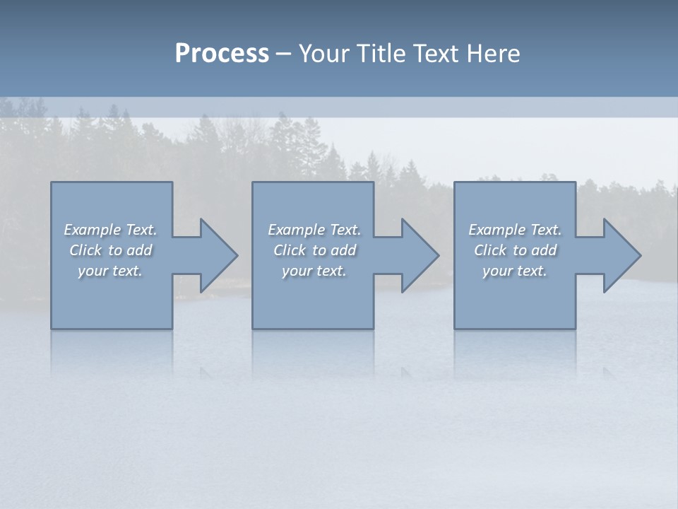 A Large Body Of Water Surrounded By Trees PowerPoint Template