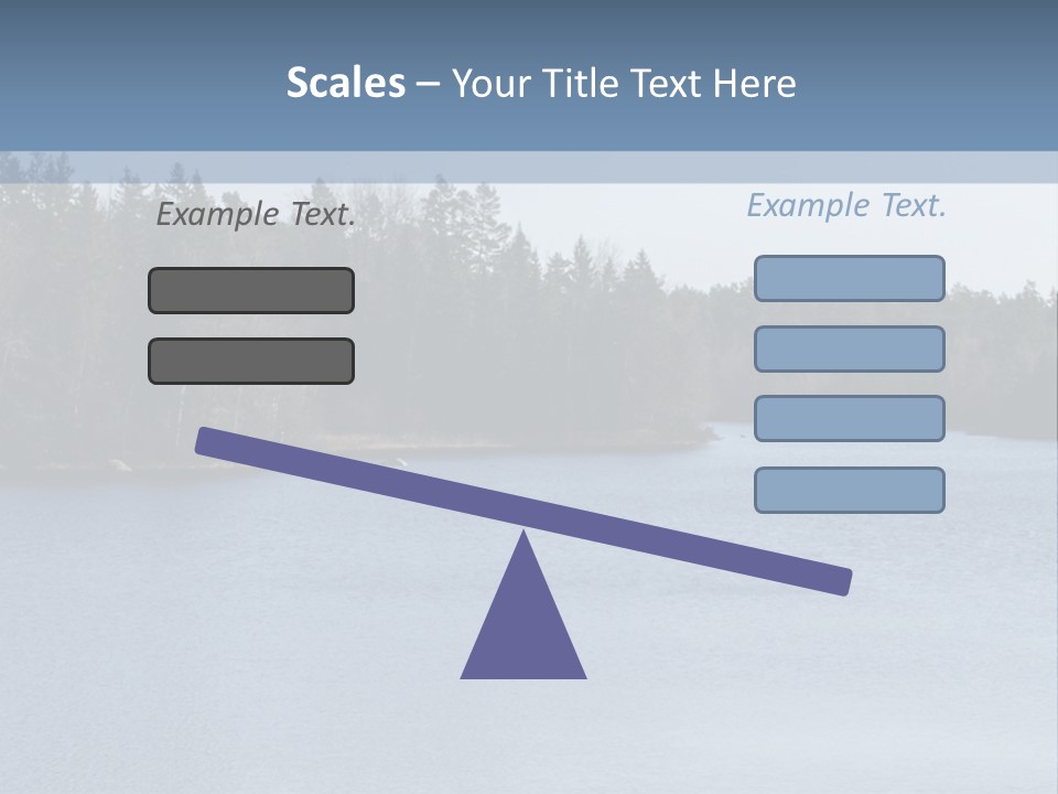 A Large Body Of Water Surrounded By Trees PowerPoint Template
