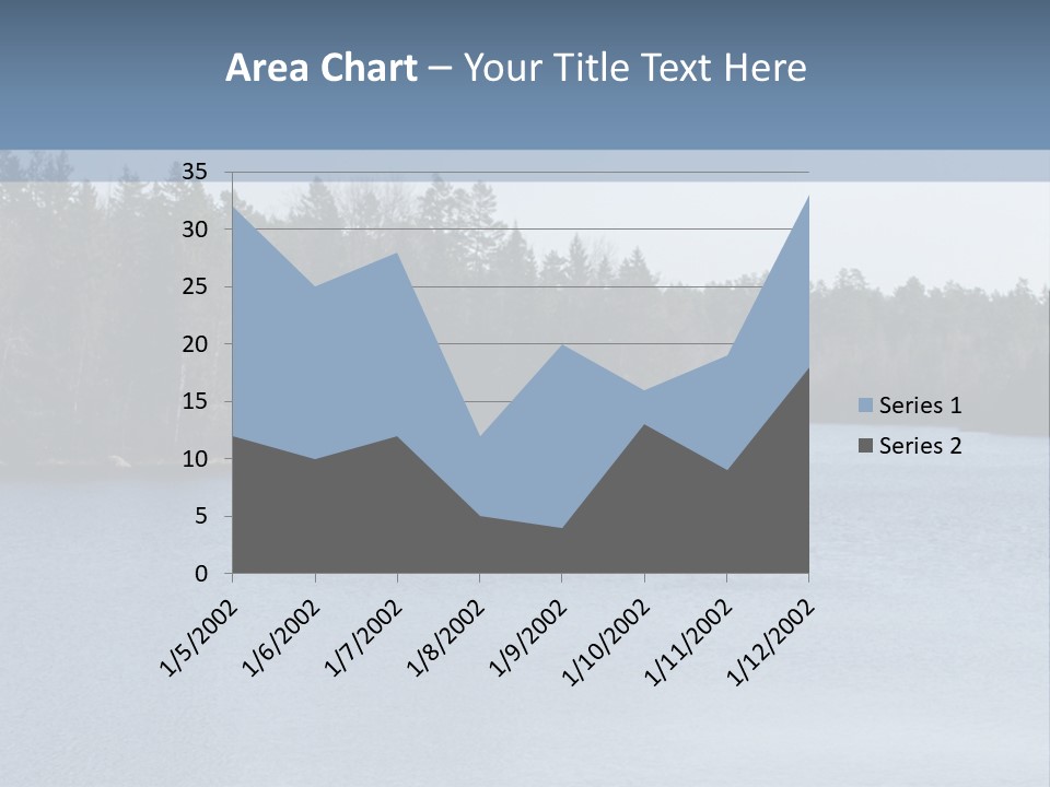 A Large Body Of Water Surrounded By Trees PowerPoint Template