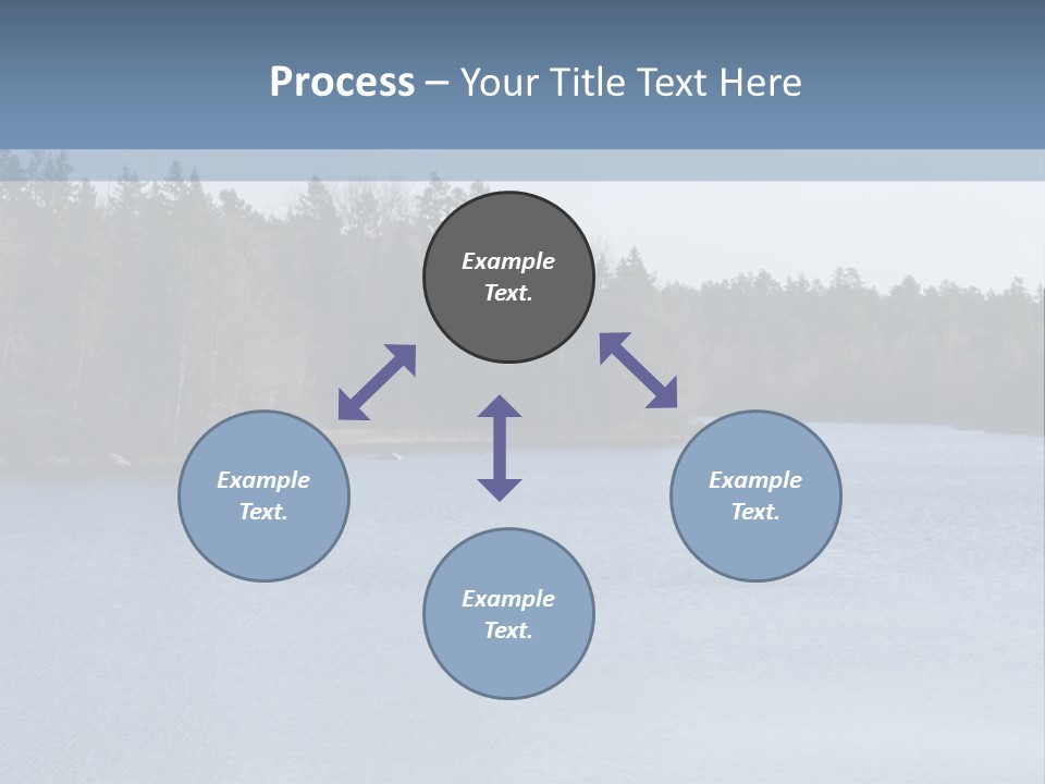 A Large Body Of Water Surrounded By Trees PowerPoint Template