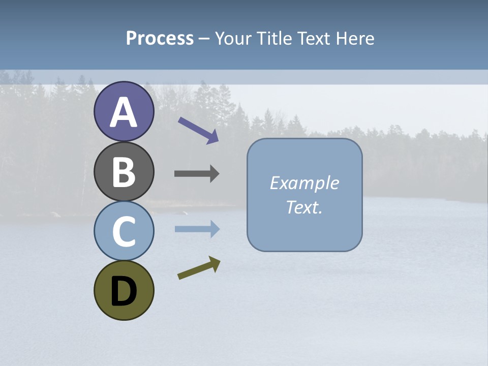 A Large Body Of Water Surrounded By Trees PowerPoint Template