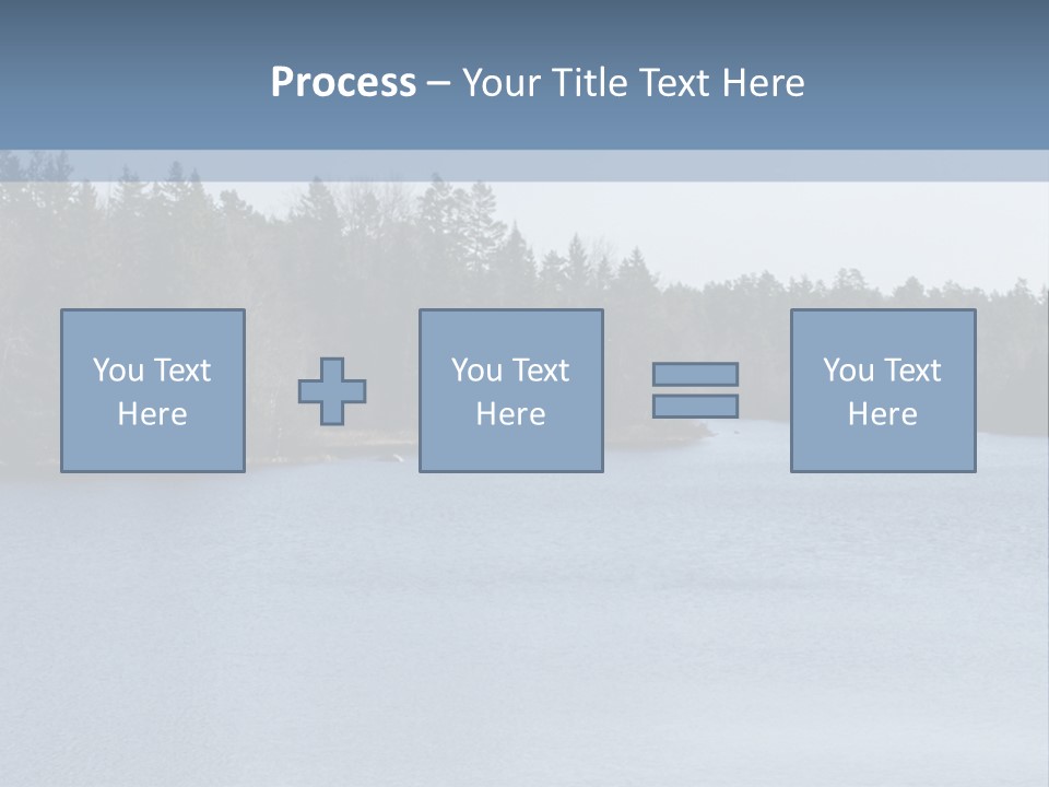 A Large Body Of Water Surrounded By Trees PowerPoint Template