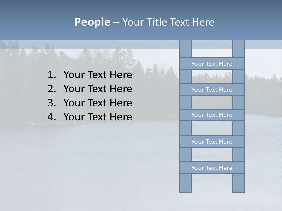 A Large Body Of Water Surrounded By Trees PowerPoint Template