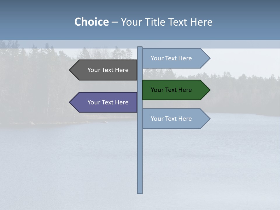 A Large Body Of Water Surrounded By Trees PowerPoint Template