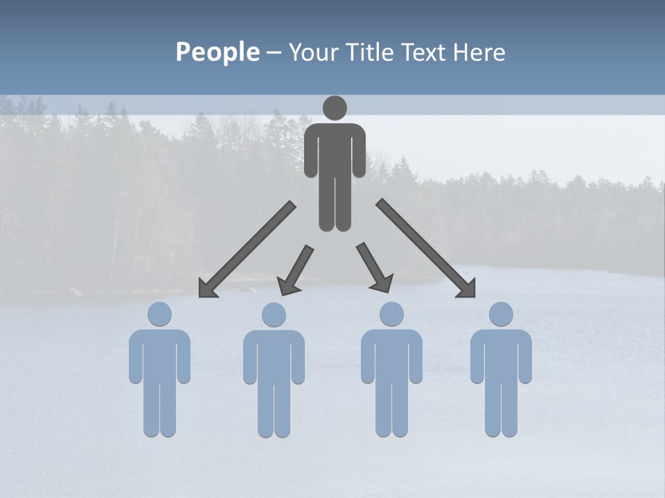 A Large Body Of Water Surrounded By Trees PowerPoint Template