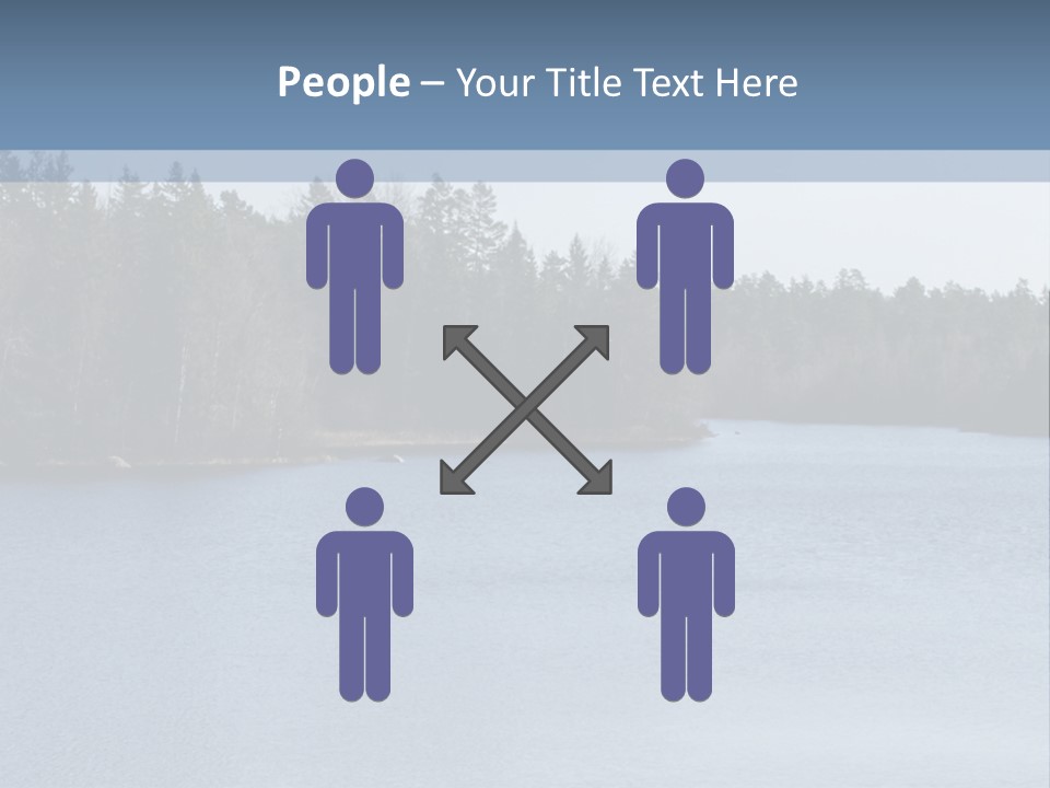 A Large Body Of Water Surrounded By Trees PowerPoint Template