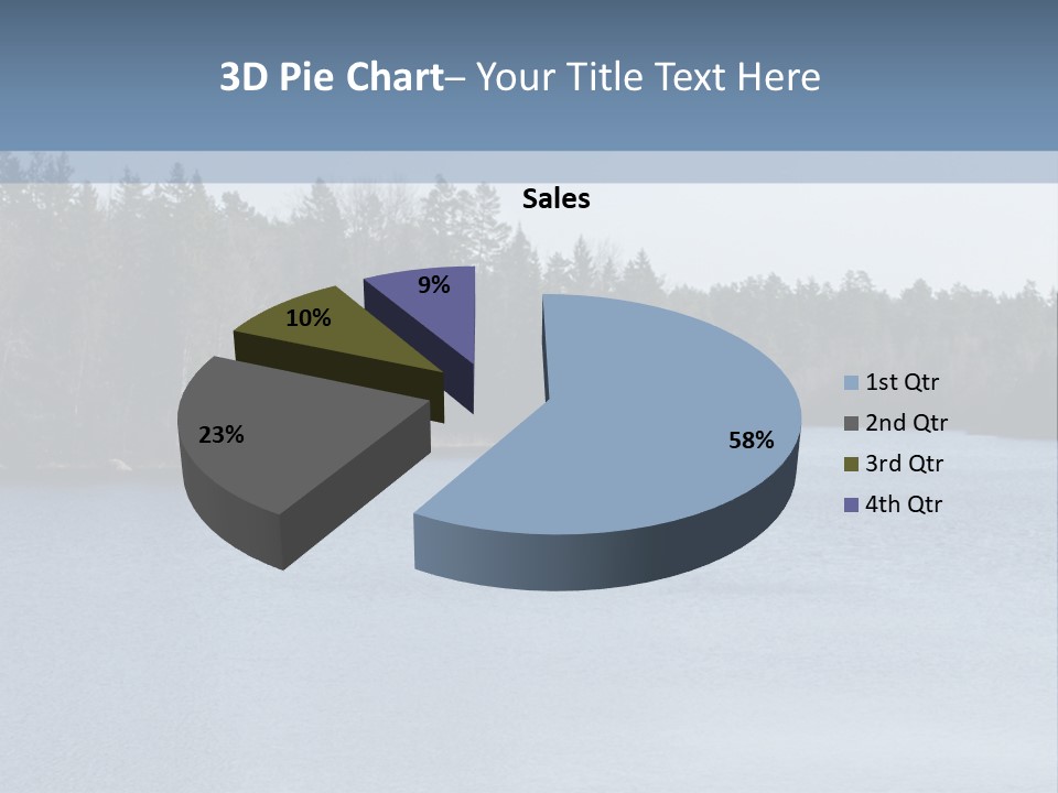 A Large Body Of Water Surrounded By Trees PowerPoint Template