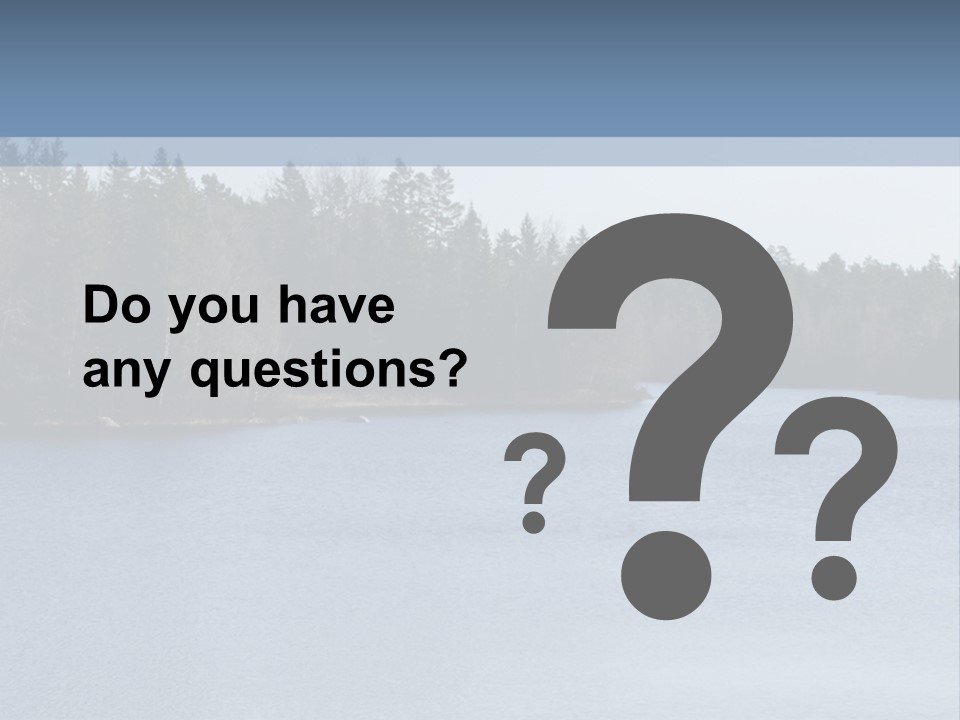 A Large Body Of Water Surrounded By Trees PowerPoint Template