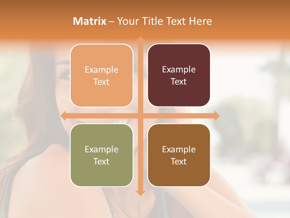 A Woman Smiling With Her Hand On Her Head PowerPoint Template