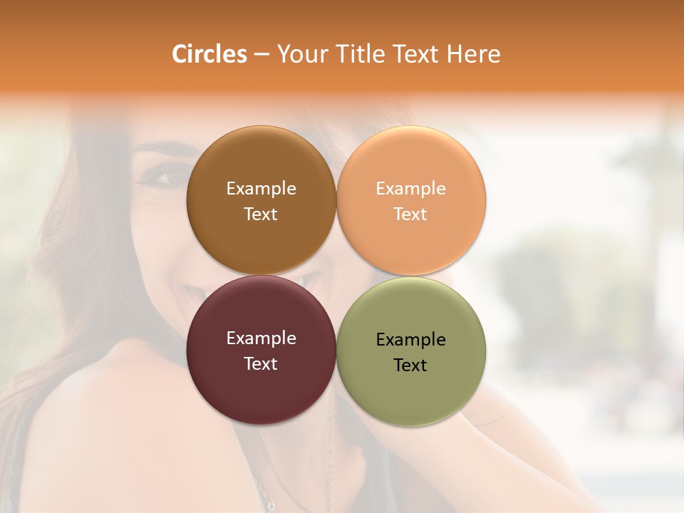 A Woman Smiling With Her Hand On Her Head PowerPoint Template