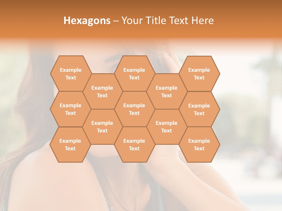 A Woman Smiling With Her Hand On Her Head PowerPoint Template