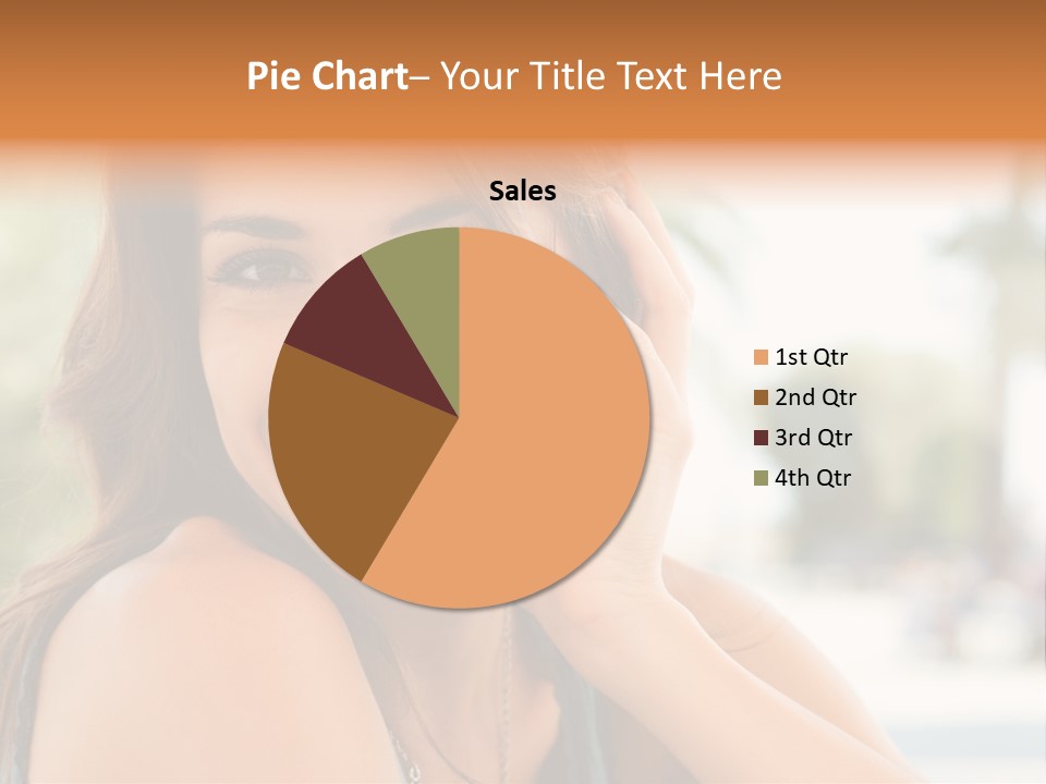 A Woman Smiling With Her Hand On Her Head PowerPoint Template