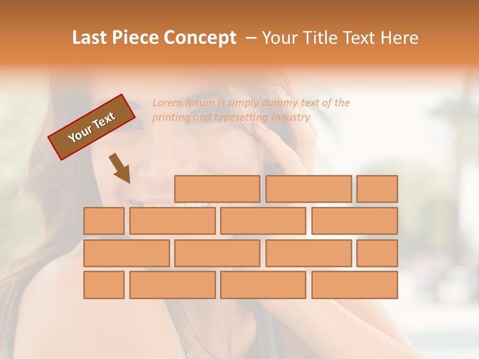 A Woman Smiling With Her Hand On Her Head PowerPoint Template