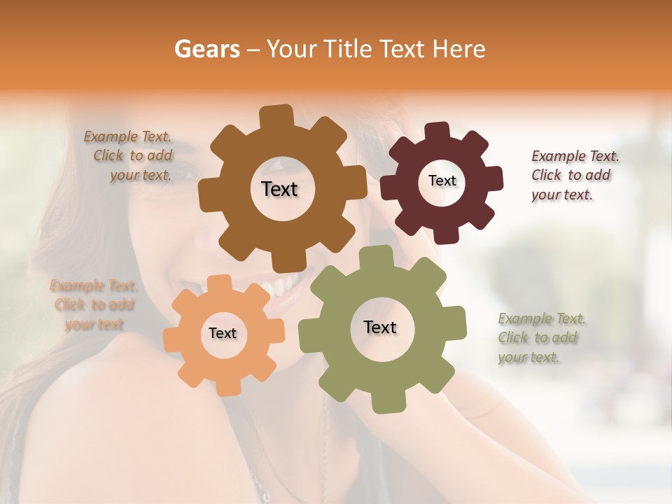 A Woman Smiling With Her Hand On Her Head PowerPoint Template