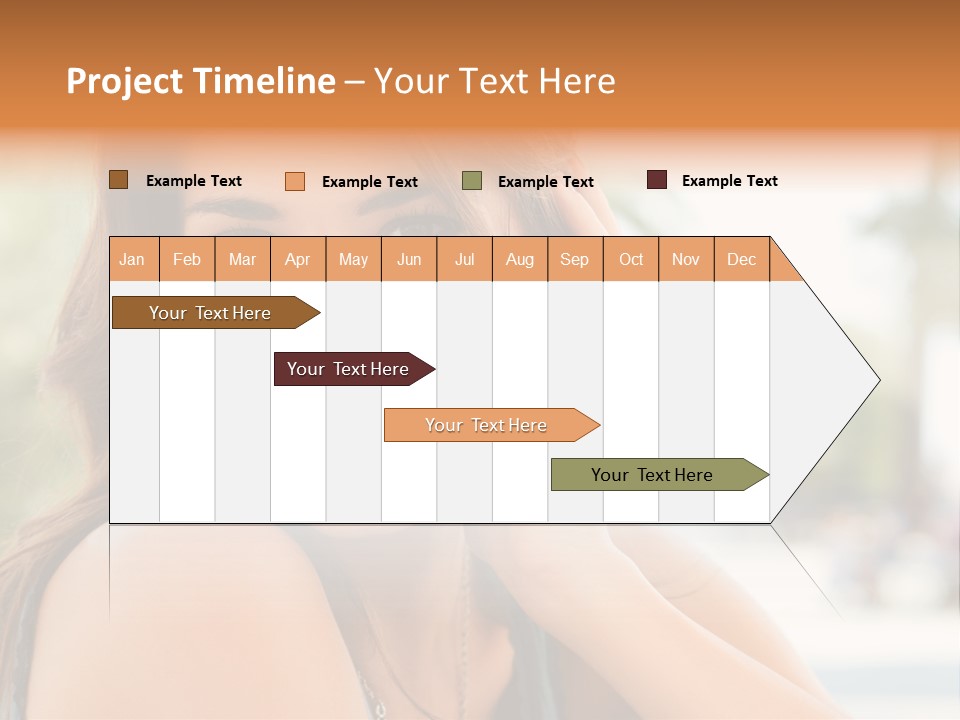A Woman Smiling With Her Hand On Her Head PowerPoint Template