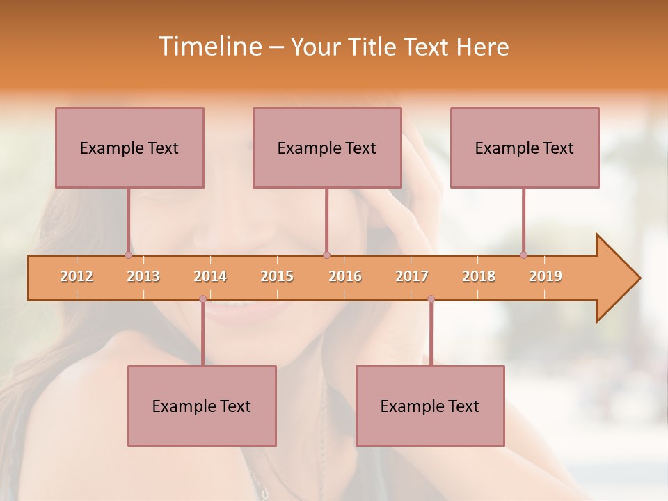 A Woman Smiling With Her Hand On Her Head PowerPoint Template