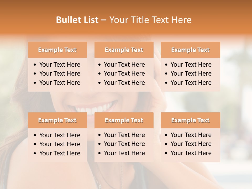 A Woman Smiling With Her Hand On Her Head PowerPoint Template