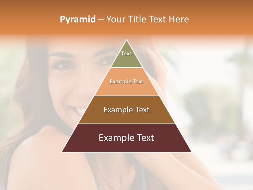 A Woman Smiling With Her Hand On Her Head PowerPoint Template