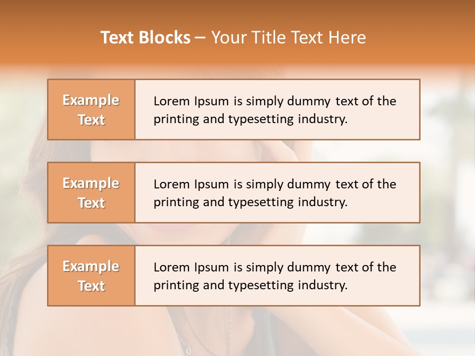 A Woman Smiling With Her Hand On Her Head PowerPoint Template