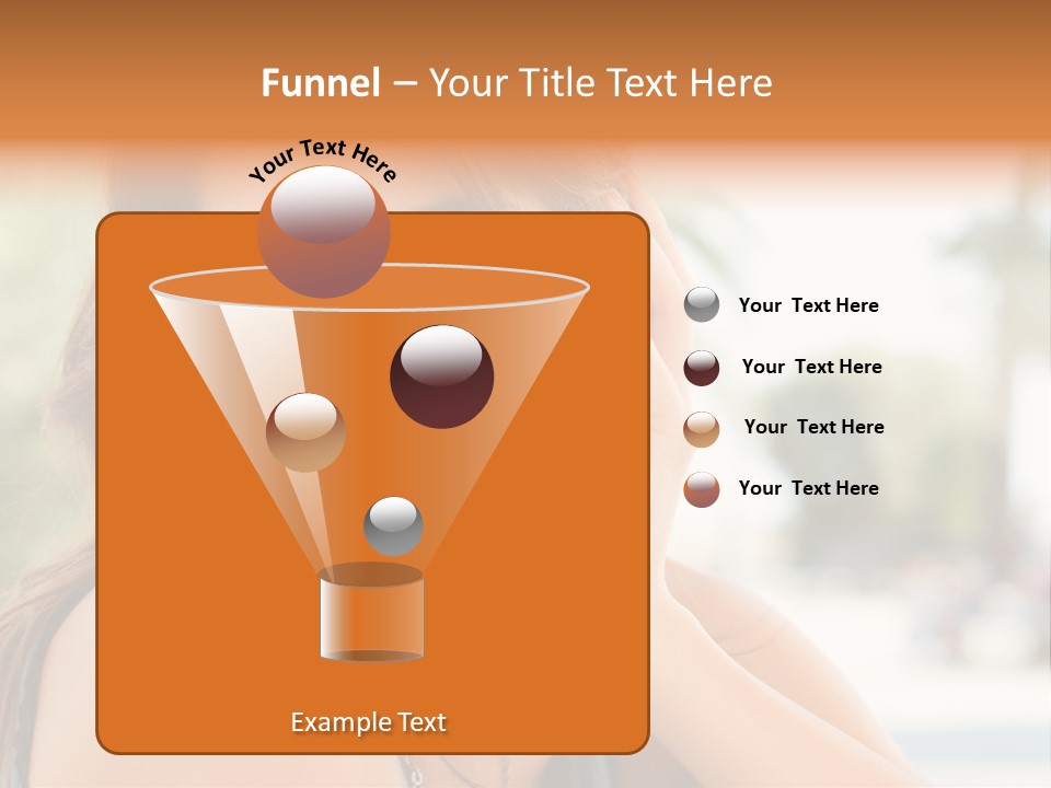 A Woman Smiling With Her Hand On Her Head PowerPoint Template