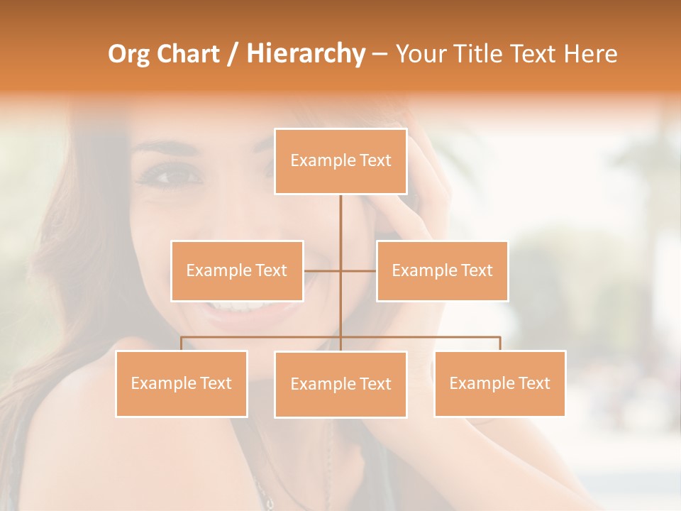 A Woman Smiling With Her Hand On Her Head PowerPoint Template
