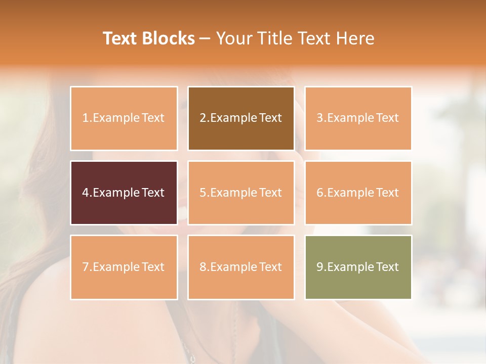 A Woman Smiling With Her Hand On Her Head PowerPoint Template