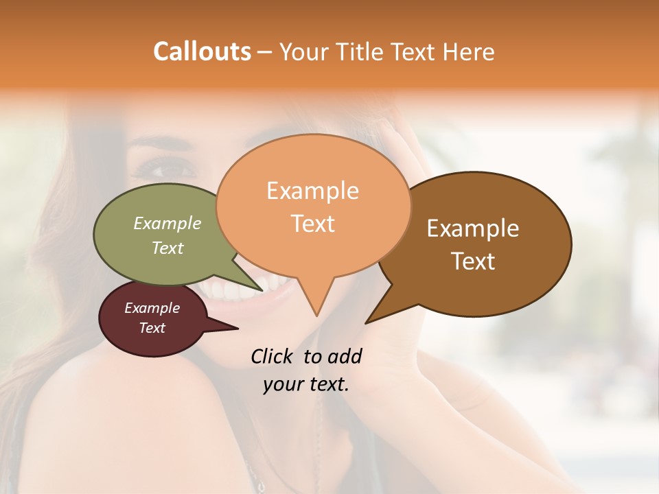 A Woman Smiling With Her Hand On Her Head PowerPoint Template