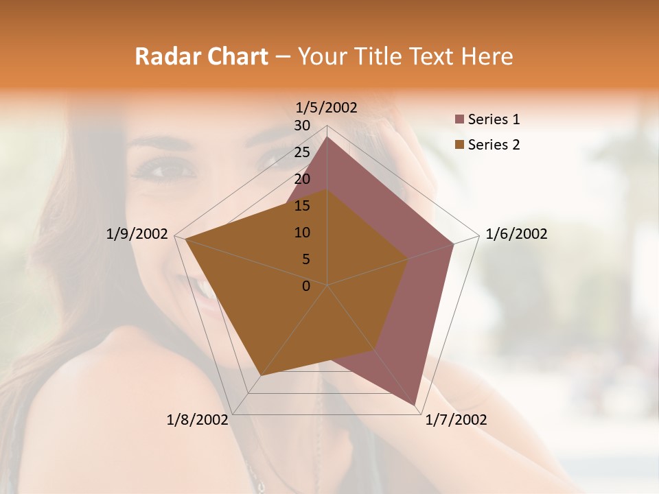 A Woman Smiling With Her Hand On Her Head PowerPoint Template