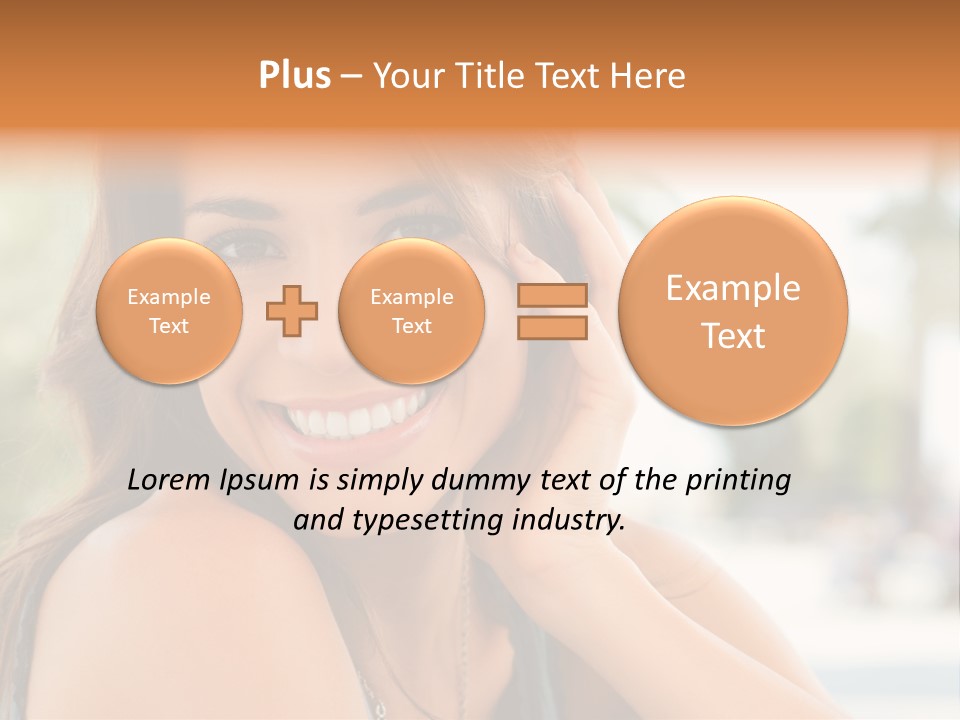 A Woman Smiling With Her Hand On Her Head PowerPoint Template