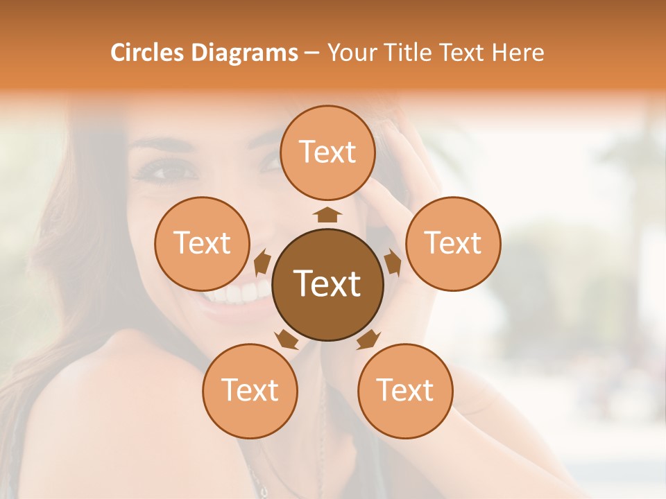 A Woman Smiling With Her Hand On Her Head PowerPoint Template