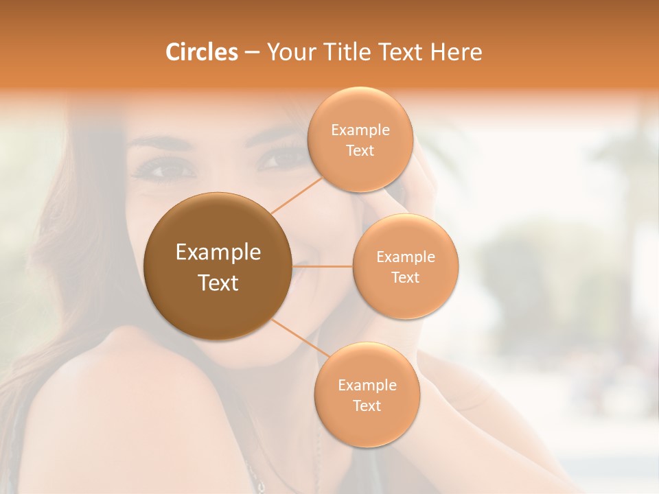 A Woman Smiling With Her Hand On Her Head PowerPoint Template