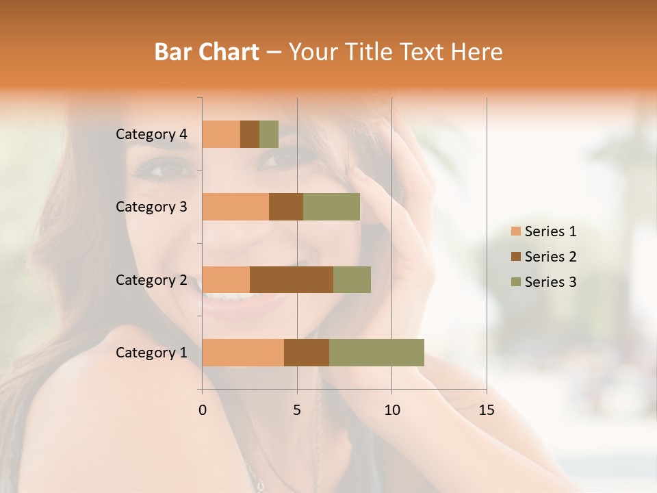 A Woman Smiling With Her Hand On Her Head PowerPoint Template
