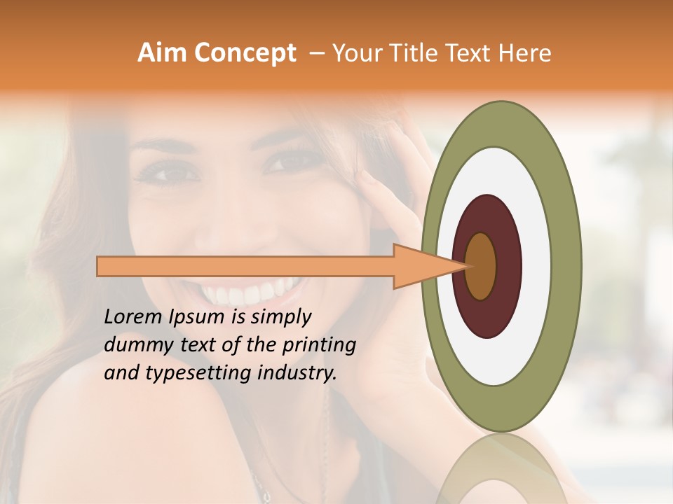 A Woman Smiling With Her Hand On Her Head PowerPoint Template