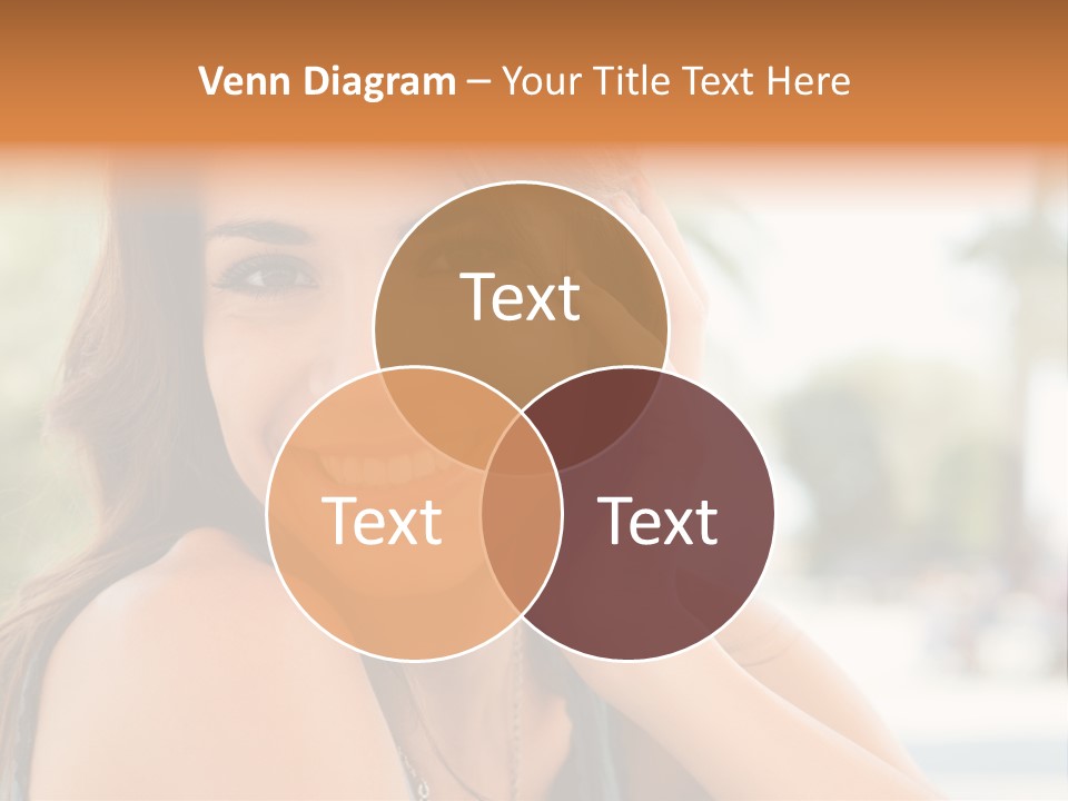 A Woman Smiling With Her Hand On Her Head PowerPoint Template