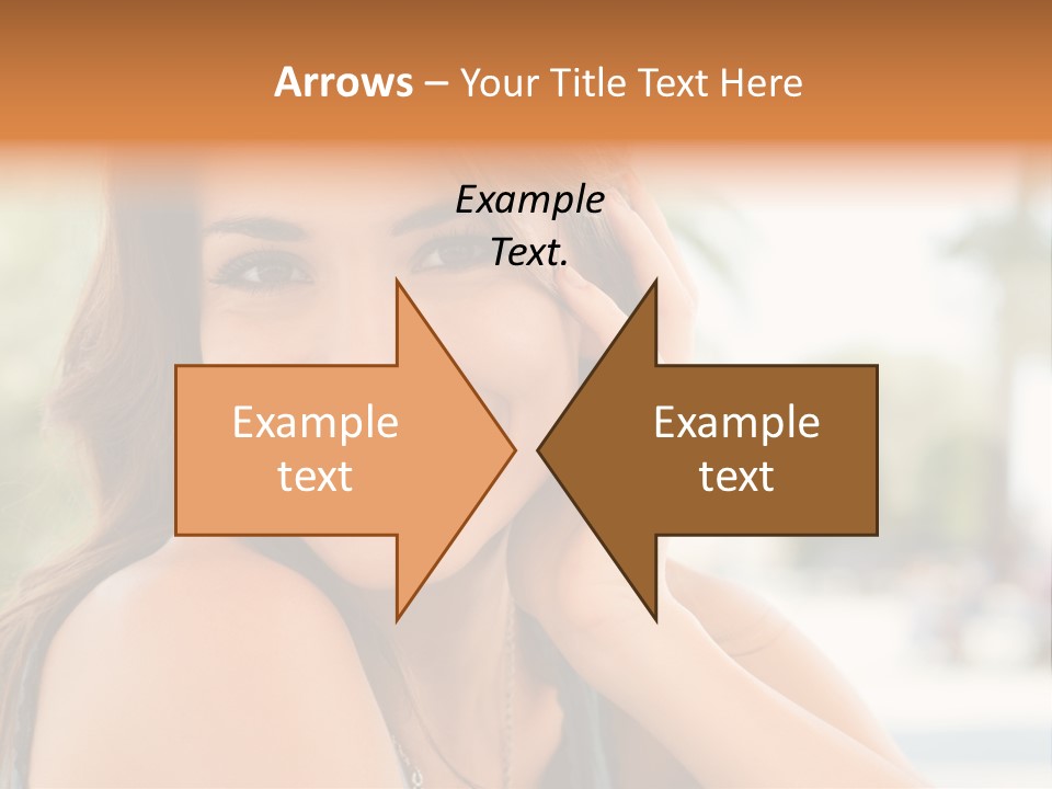 A Woman Smiling With Her Hand On Her Head PowerPoint Template