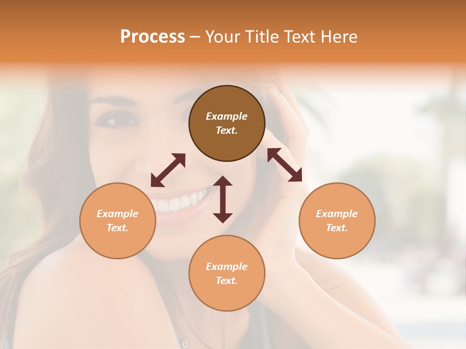 A Woman Smiling With Her Hand On Her Head PowerPoint Template