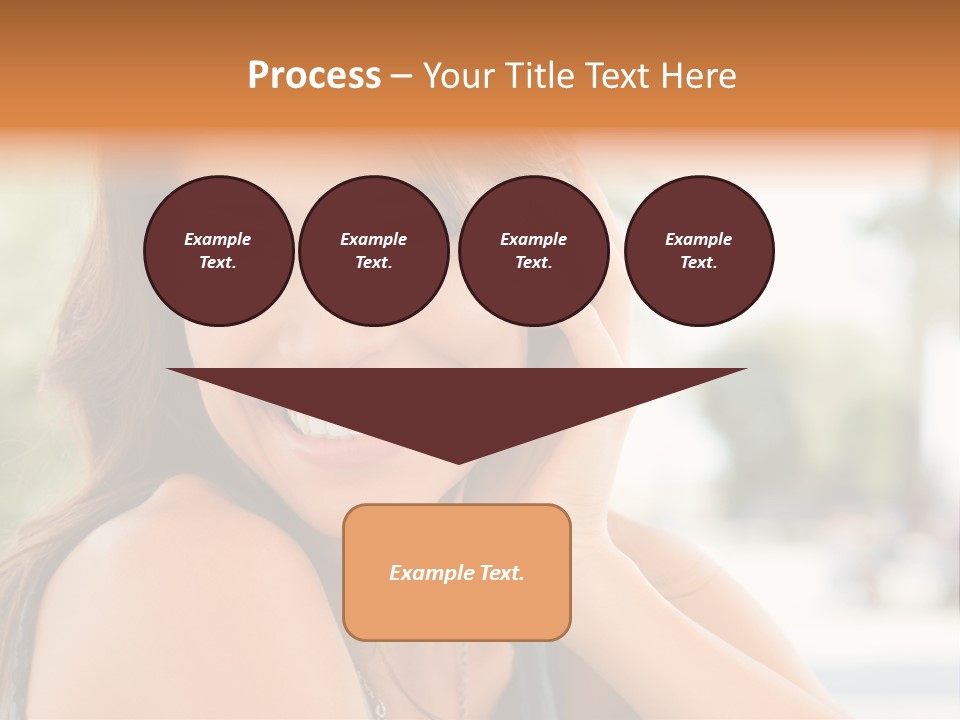 A Woman Smiling With Her Hand On Her Head PowerPoint Template