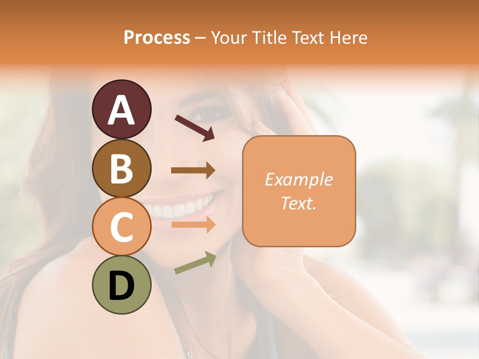 A Woman Smiling With Her Hand On Her Head PowerPoint Template