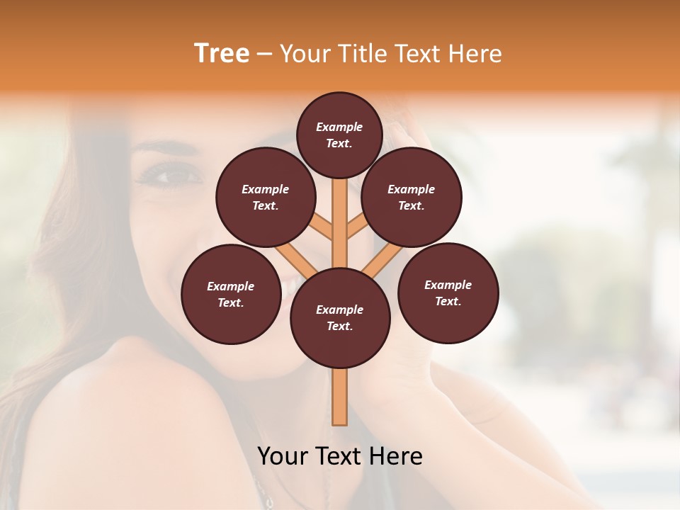 A Woman Smiling With Her Hand On Her Head PowerPoint Template