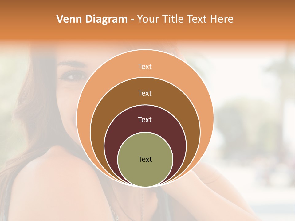 A Woman Smiling With Her Hand On Her Head PowerPoint Template