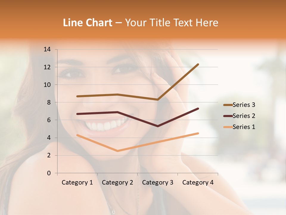 A Woman Smiling With Her Hand On Her Head PowerPoint Template