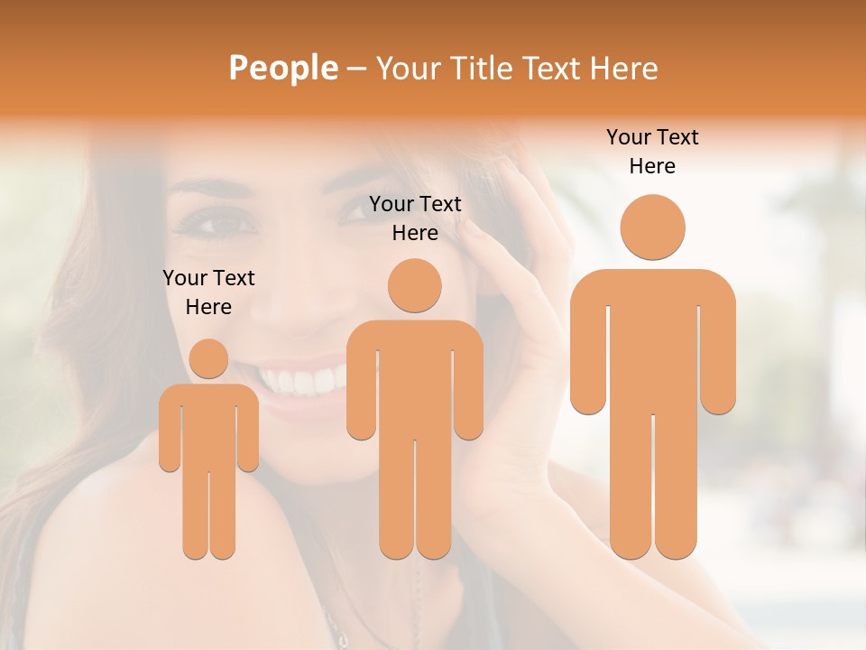 A Woman Smiling With Her Hand On Her Head PowerPoint Template