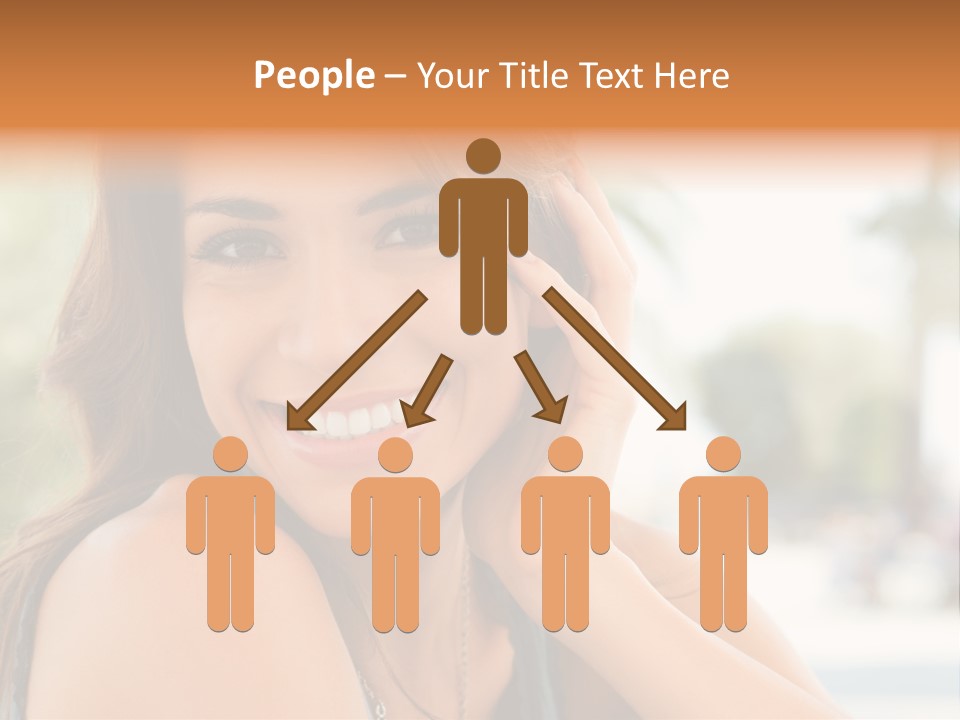 A Woman Smiling With Her Hand On Her Head PowerPoint Template