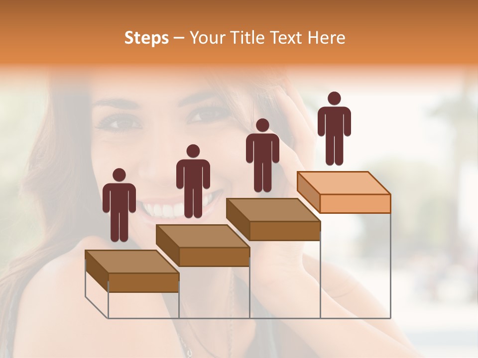 A Woman Smiling With Her Hand On Her Head PowerPoint Template