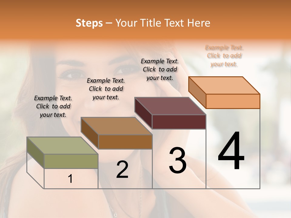 A Woman Smiling With Her Hand On Her Head PowerPoint Template