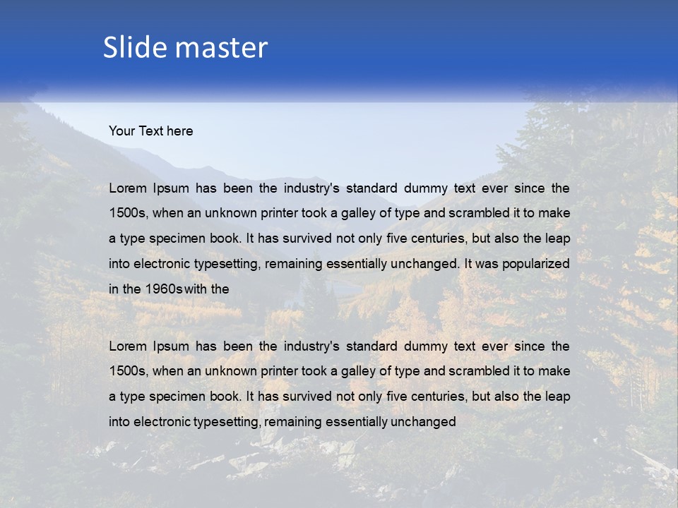 A Scenic View Of A Mountain Range With A River In The Foreground PowerPoint Template