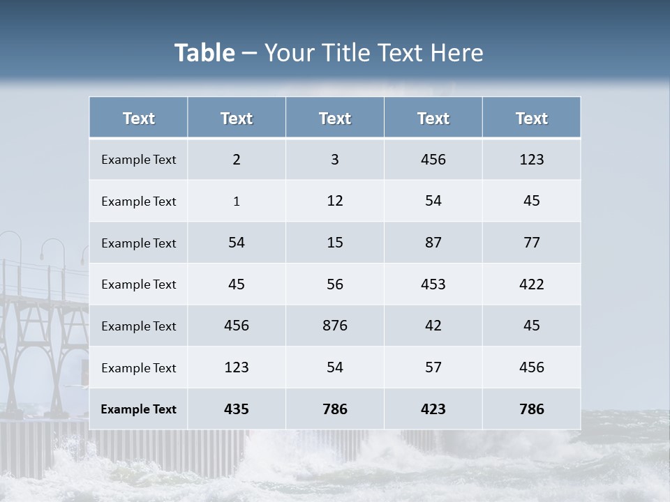 A Red Light House In The Ocean With Waves Crashing Over It PowerPoint Template